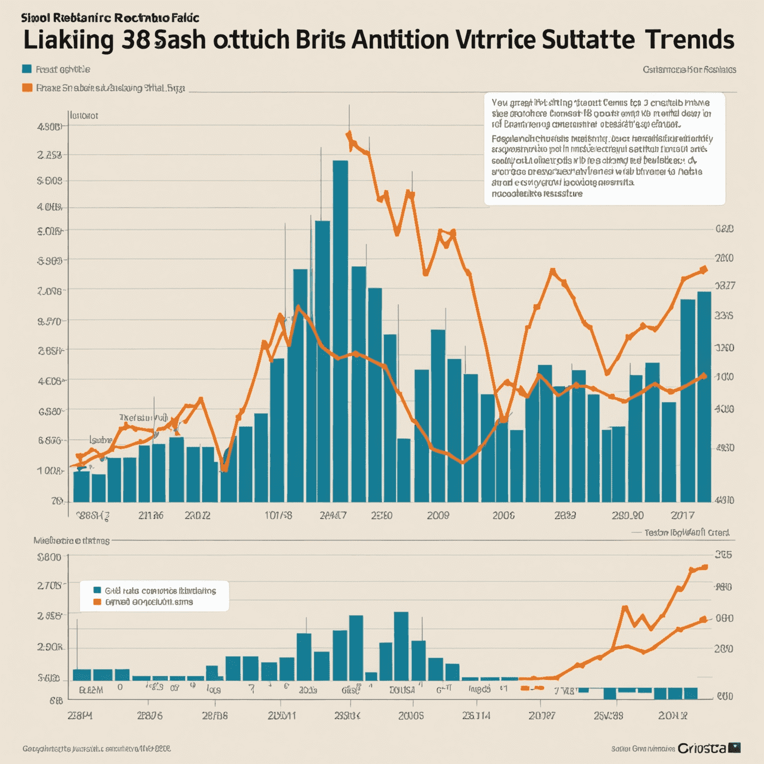 Graph showing long-term oil price trends with annotations highlighting key events and their impacts